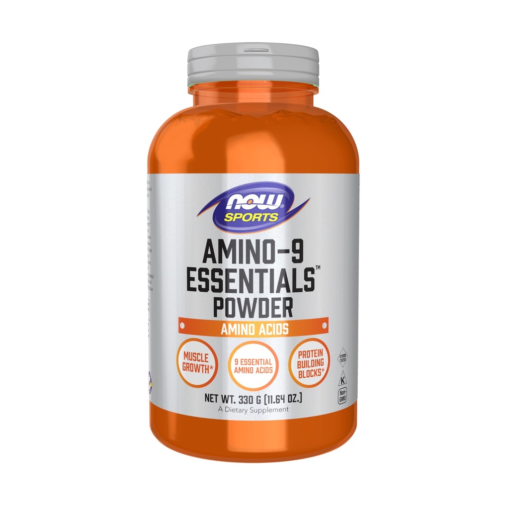 NU Sport Ernæring, Amino-9 EssentialsTM pulver, Forbedret proteinsyntese, Aminosyrer, 330-Grams