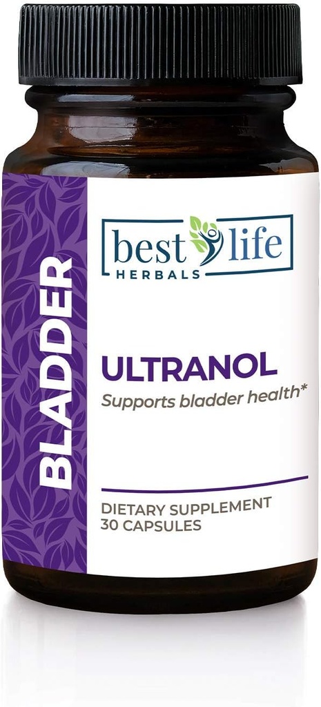 Ultranol Total Blader Support - Naturlig Cranberry Supplement for urinhelse, Overaktiv Blader Control, Inkontinens - Reduserer leaks og urency - 1 flaske - 30 kapsler