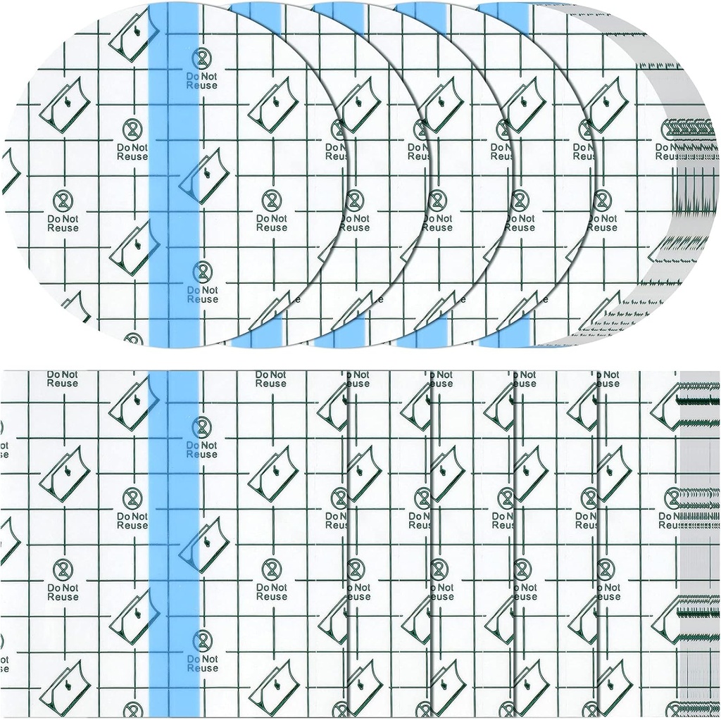 50 stykker Vanntett bindebånd gjennomsiktige strekkbånd beskyttende klare filmer kjole Tattoo dekk kjole tapes for dusj svømming(4 x 4 tommers)