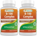 Best Naturals B 100 Complex 120 tabletter (B Complex Vitaminer) (120 greve (pakke med 2))