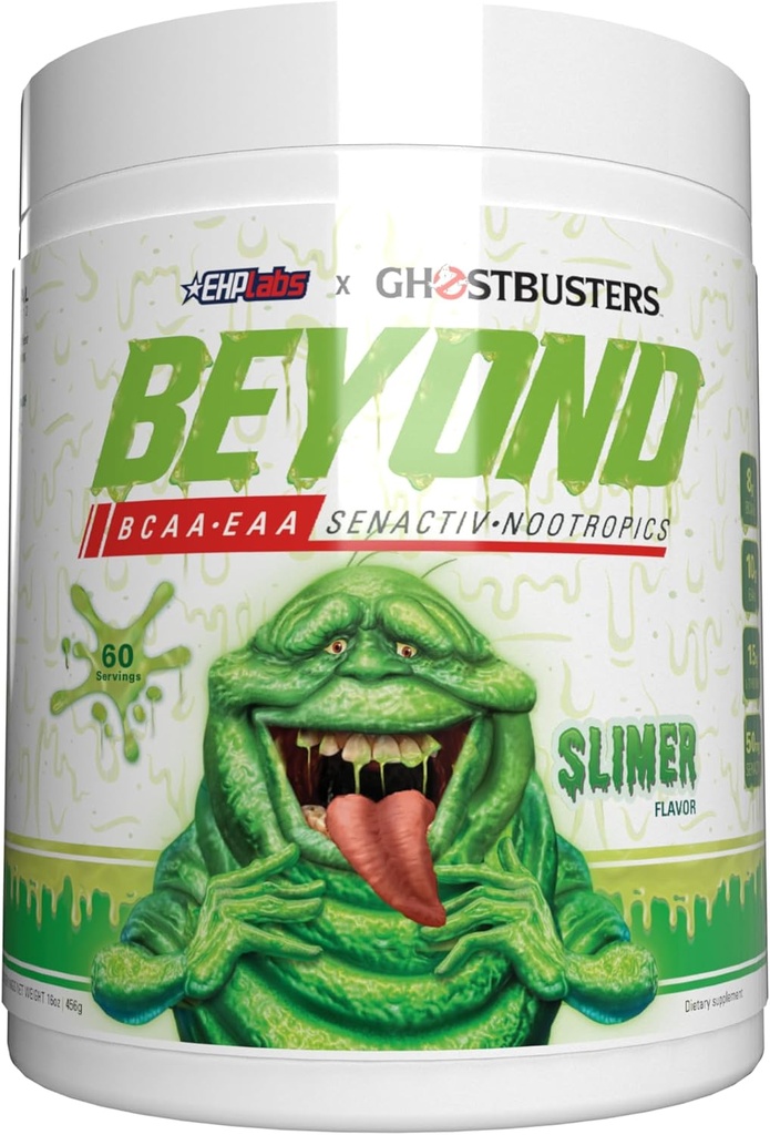 EHP Labs Beyond BCAA + EAA pulver - Muskelgjenvinning Aminosyrer Supplement for menn og kvinner, Sukker gratis Intra trening BCAAs & EAAs, Post Workout Hydration Support, 60 Serveringer - Slimer Lime Flavor