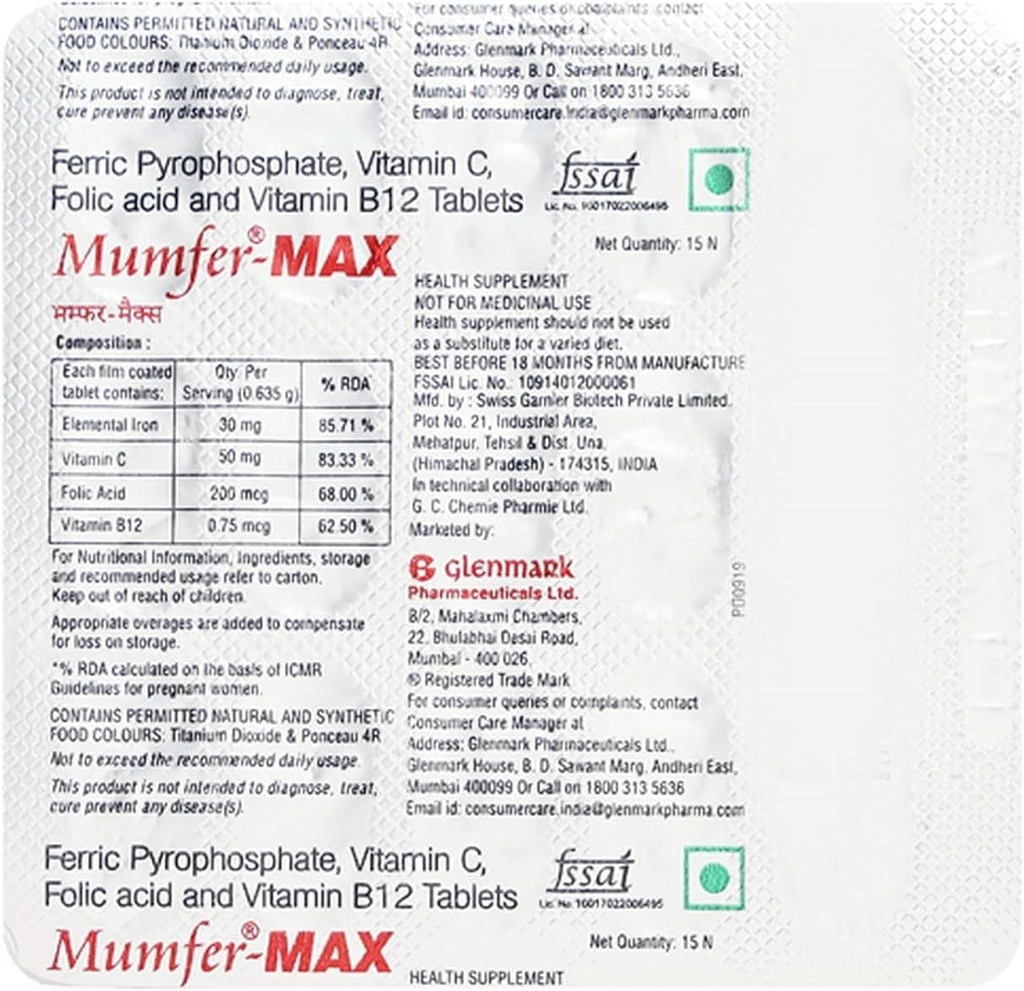 Strip av 15 tabletter