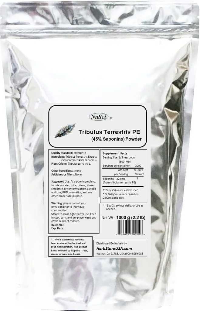 Tribulus terrestris ekstrakt pulver ren (1000 gram (2,2 lb))