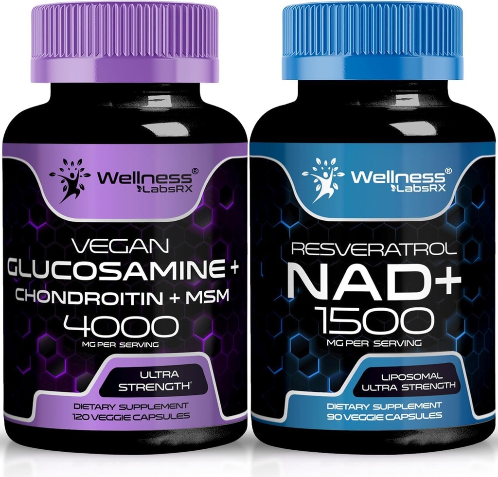 WELLNESS LABSRX Glukosamin Chondroitin MSM ® NAD Supplement Kapsler