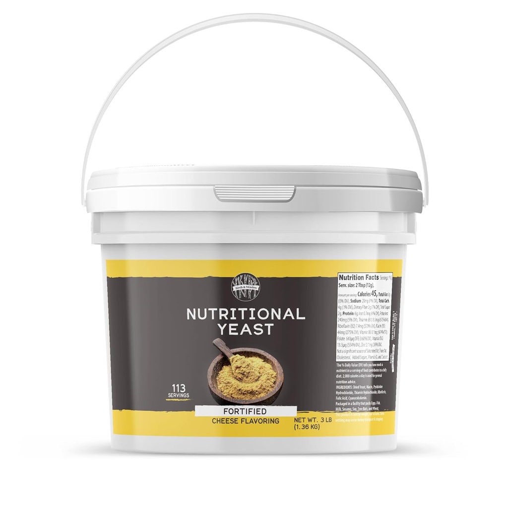 Birch & Meadow 1 Gallon av næringsrike yeast flakes, Popcorn, Yummy Nooch
