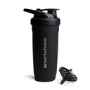 Smartshake Reforce rustfritt stål Protein Shaker Flaske - Ikke-isolert Unisex Gym Flaske | Metal Shaker flasker - 900 ml | 30 oz - Leakproof Skrue-på Lid - DEHP & BPA Gratis (svart)
