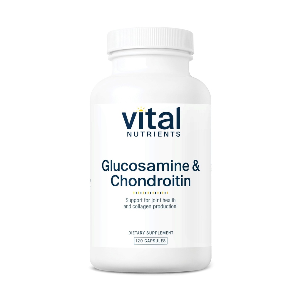 Vital næringsstoffer Glukosamin & Chondroitin | Sunn Cartilage, mobilitet og felles støtte Supplement | Gluten, Dairy, Soya Gratis | Ikke-GMO | 120 Kapsler
