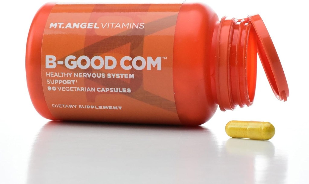 Mt. Angel vitaminer - B-Good Com (Vitamin B kompleks), sunn nervesystem støtte (60 vegetariske kapsler)