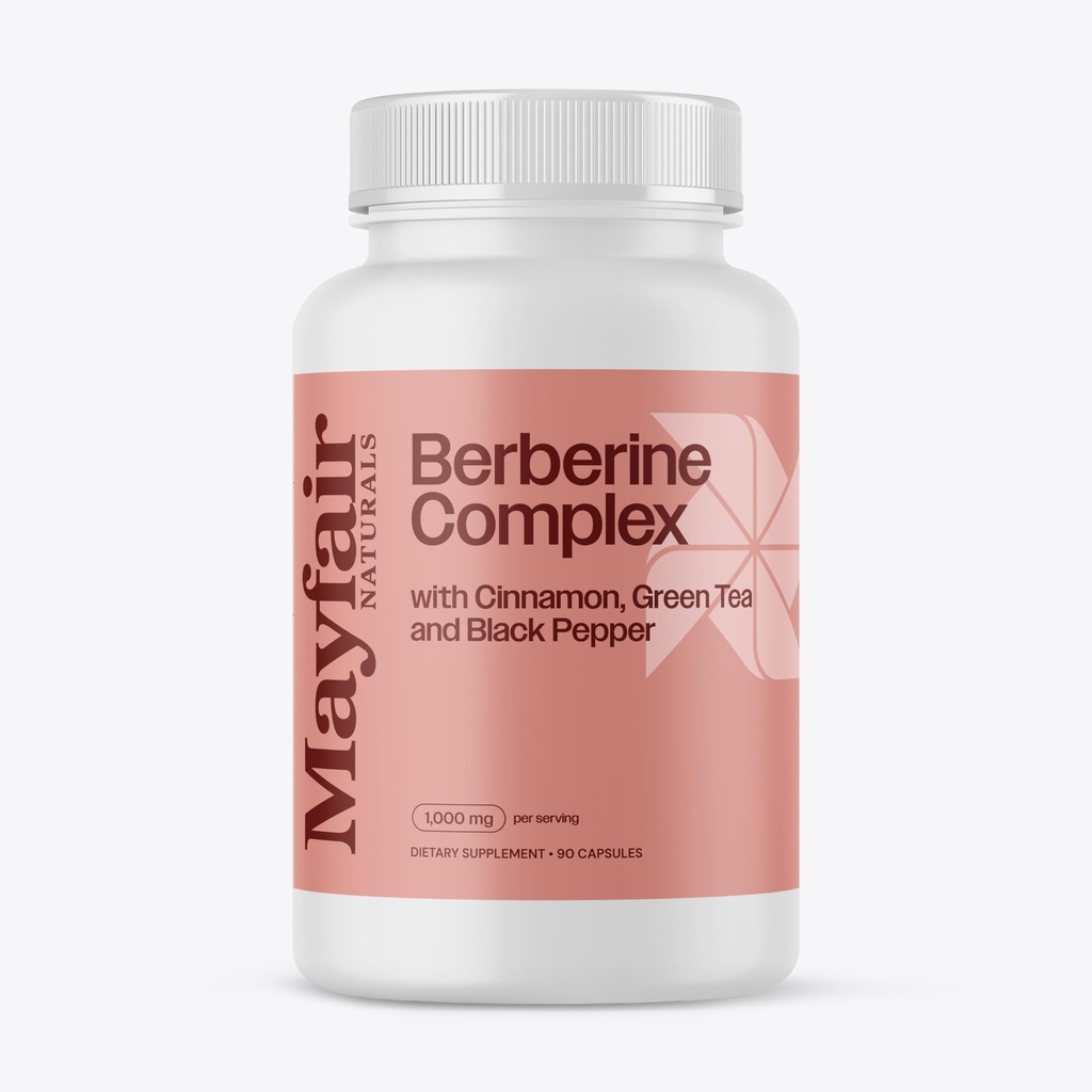 Berberine Complex Supplement, med kanel, grønn te og svart pepper 90 kapsler