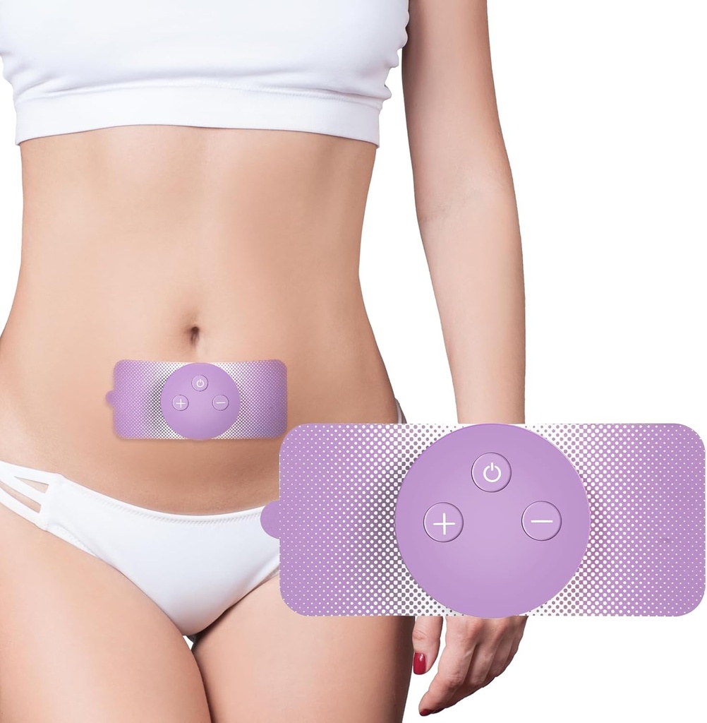 JustWill Trådløs bærbar periode krummer smerte relief simulator med 3 moduser 30 Intensitet Oppladbar TENS enhet for Menstruell Cramp Relief Hjem Medisinsk enhet, GJENNE for kvinner Kone Kjæreste Jente