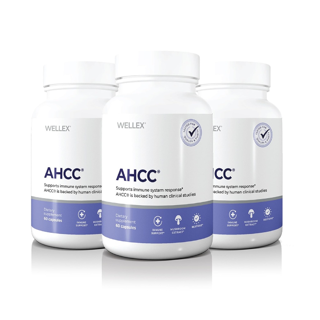AHCC Supplement - Maksimal styrke - Natural Immune Support Extract - opprettholder Natural Killer Cell Activity - 20+ Human Research Studies - 60 Veggie Kapsler (1 pakke)