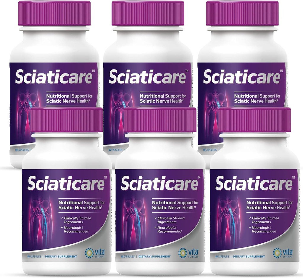 Vitaminer med naturlig R-ALA Form 40X Styrke, IKKE Syntetisk Alpha Lipoic Acid (ALA) - Lavere Lumbar Sciatica - 60 Count (Pack of 6)