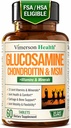 Glukosamine Chondroitin MSM Supplement - Avanserte felles kosttilskudd for menn og kvinner w/Glucosamine Sulfate 1000 mg, Chondroitin Sulfate & MSM, vitamin B12 og mer for felles helse - FSA kvalifisert