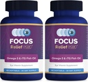 Focus Relief Plus Tørr Øye Formel (180 ct. 60 dagers forsyning) Omega 3 Supplement - Tørr Eye Relief Supplement - Omega 3 Fiskeolje