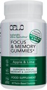Orlo Focus & Memory Gummies – Nootropic Supplement for voksne med Lion's Mane, L-Theanine, Fosfatidylserin, Spirulina, vitamin B6 & B12 Metylcobalamin (60 Gummies)