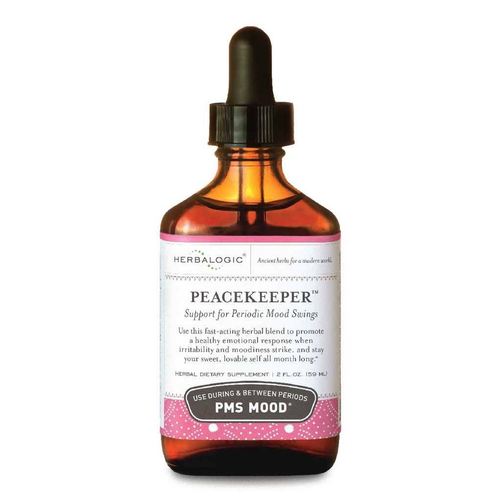 Herbological - Peacekeeper flytende urter - Reduserer PMS Relaterte Mood Swings - Basert på den tradisjonelle kinesiske formel Xiao Yao San med lagt urter for Mood Support - Inneholder Turmeric - 2 fl. Oz.