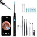 Ear Wax fjerning - Earwax fjerningsverktøy med 8 stk øresett - Ørekanalsrenser med 1080P kamera - FSA HSA kvalifisert - Ørerensersett med 6 øre spoon - ørekamera for iOS & Android (svart)