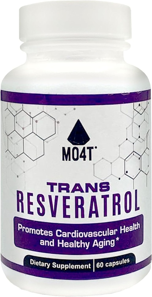 Trans Resveratrol Antioksidant- Hjelper Combat oksidativ stress- fremmer sunn aldring - 60 kapsler