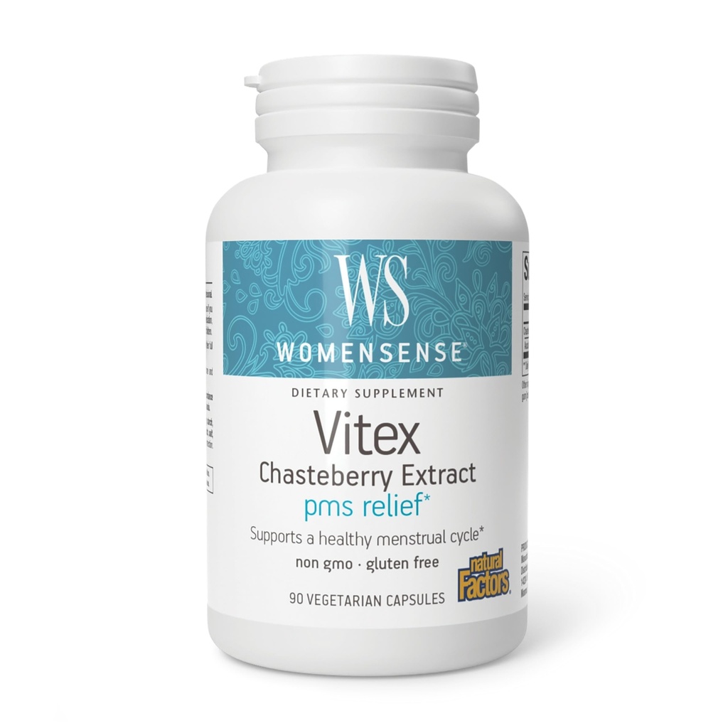 KvinnerSense av naturlige faktorer, Vitex Chasteberry Extract, hjelper Sooth symptomer på PMS og Menopause, 90 kapsler (90 porsjoner)