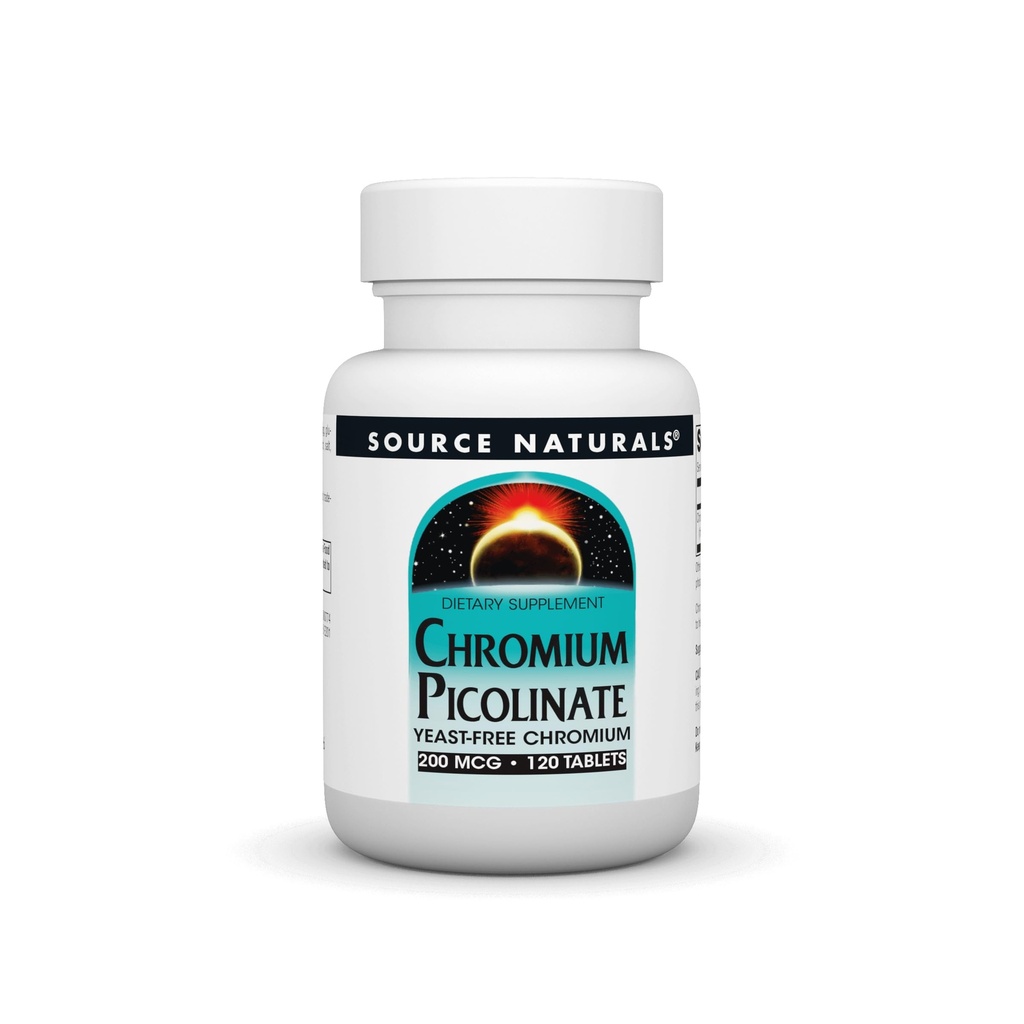 Kilde Naturals Chromium Picolinat 200 Mcg tablett, 120 greve