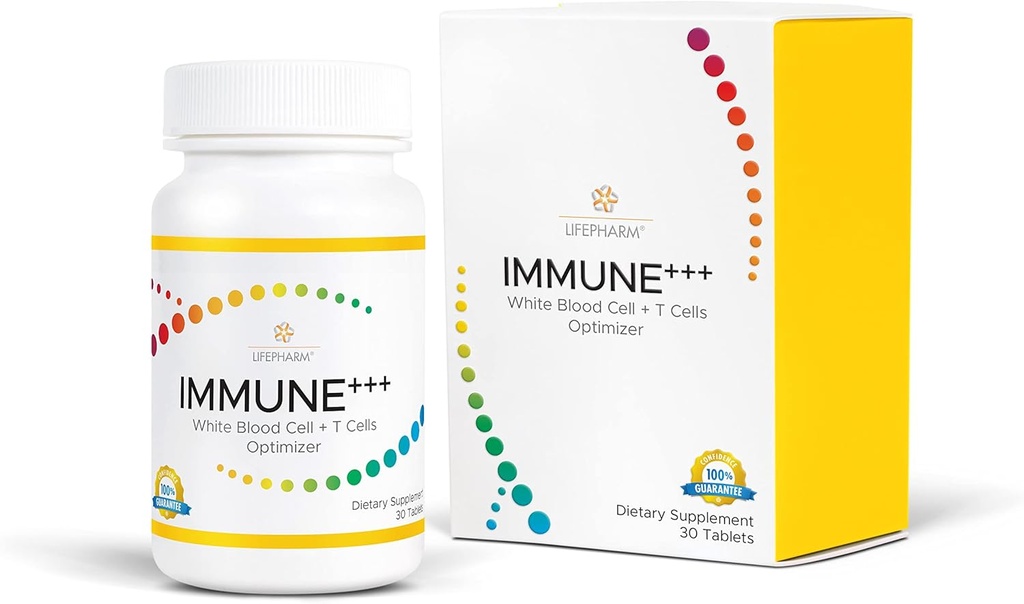 IMMUNE+++ Vital Essentials C-vitamin Supplement - 500mg - Økt immunitet med 3 kraftige blandinger av herbal og botaniske ingredienser - Øke hvite blodceller og T-celler - 30 tabletter