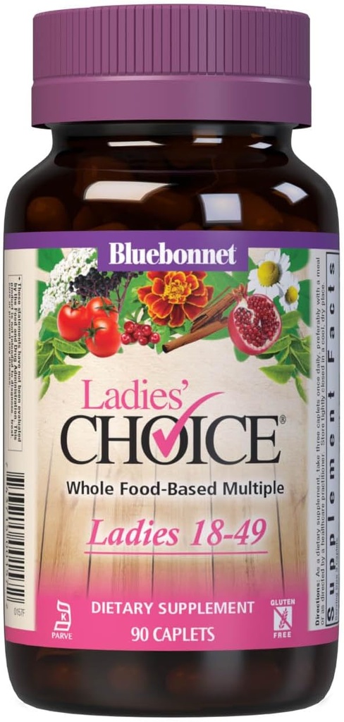 Bluebonnet ernæring Ladies 'valg hele matbaserte flere for kvinner 18-49, 90 grev lilla / pink