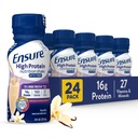 Sikre høyproteinflasket vanilla ernæringshake med fiber, klar til å drikke, 16g protein og 27 vitaminer og mineraler, 8 fl oz, 24 Pack