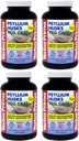 Yerba Prima Psyllium Huss Veg Caps - 180 greve (pakke med 4) - Vegansk, ikke-GMO, Glutenfri, Colon Cleanser, daglig fiber Supplement for Gut helse og regelmessighet