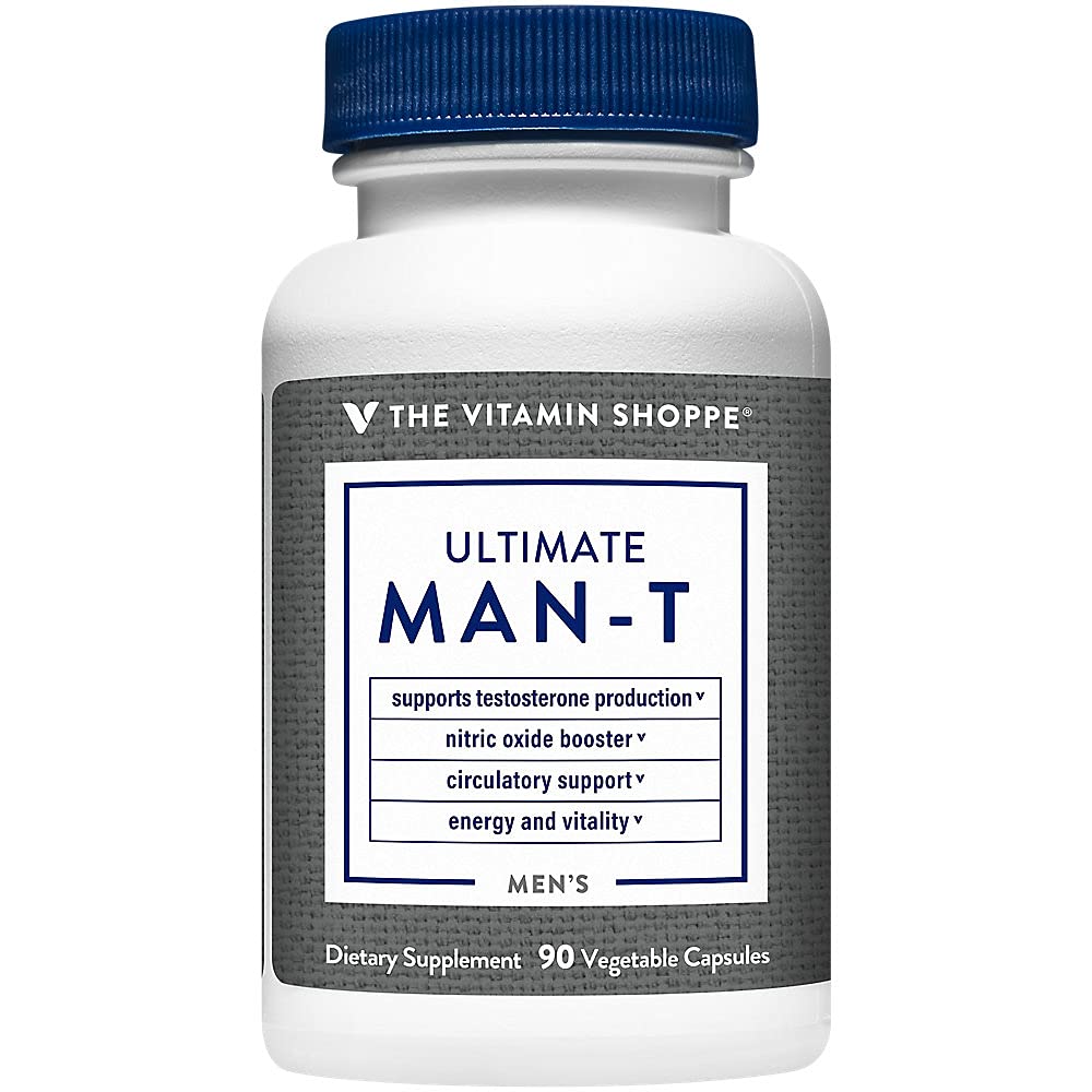 The Vitamin Shoppe Ultimate Testosteron - støtter testosteron produksjon, Boost Nitric Oxid, fremmer sirkulasjon og fremmer energi og stabilitet (90 Veggie Caps)