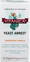 Vitanica Yeast Arrest, Homøopatisk Vaginal Suppositorier, for Yeast infeksjon symptomer, lindrer brenning, kløe og utløsning, med Boric Acid, Te Tree Olje & Probiotika, Vegan (Yeast Arrest, 14)