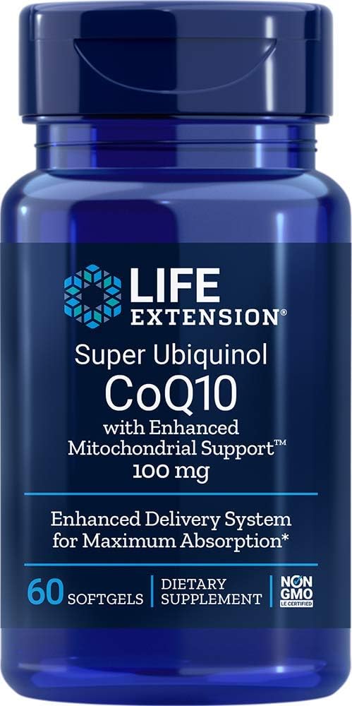 Super Ubiquinol CoQ10 med forbedret Mitokondriell støtte 100mg 60 Softgels (pakke med 2)