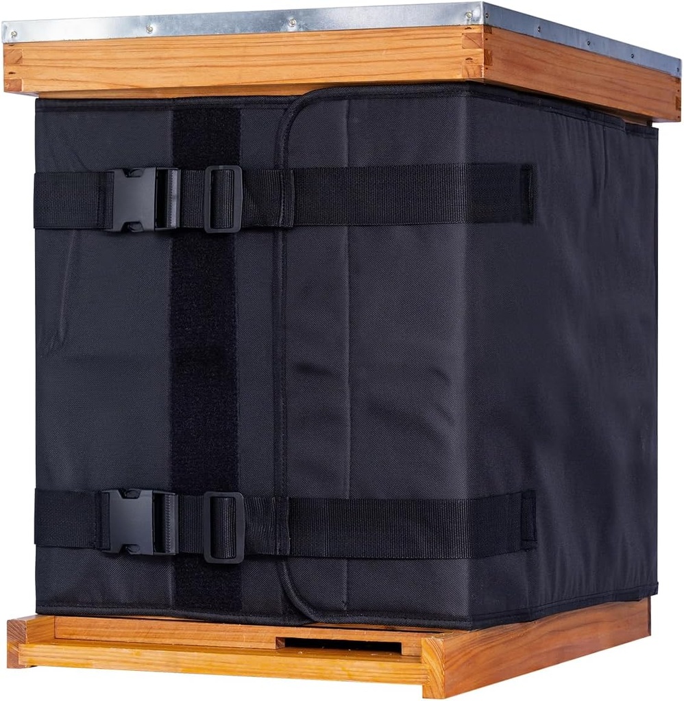 MayBee Winter Bee Hive Wrap for 10 og 8 Frame Beehives, 600D Oxford Cloth Justerbar Beehive Wrap for 2 dype Hive Boxes, Vanntett, Vindtett, Lettvekt, Reusable, 76.8" x 18.1"