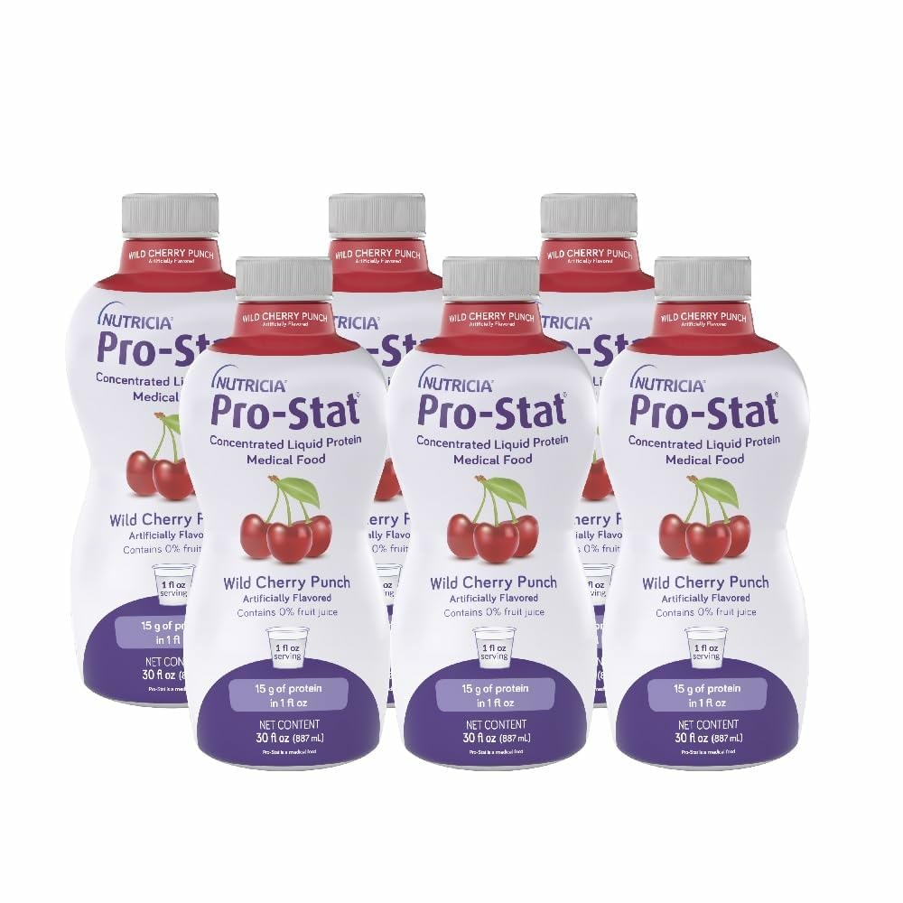 Pro-Stat konsentrert flytende protein medisinsk mat - Wild Cherry Punch, 30 fl Oz flaske (sak av 6)