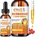 Berberine Supplement flytende dråper med Ceylon kanel, Bitter Melon for immunsystem og Digestive System Støtter -Premium Berberine 1500mg med ren ceylon kanel