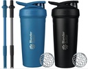 BlenderBottle Strada Shaker Cups med silikon Straws, (2 24-Ounce Flasker og 2 Straws)