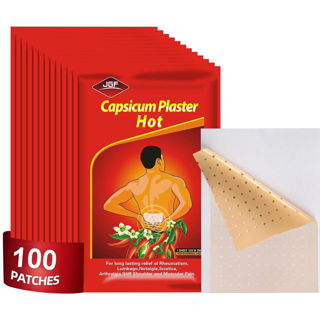 KONGDY Capsaicin Patches, 4,72"x7.08" Hot Capsicum Patch (100)