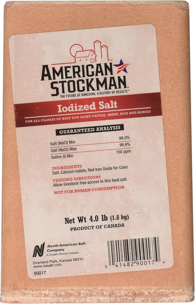 90017 4 lb jodisert salt Brick Pet Multivitamins