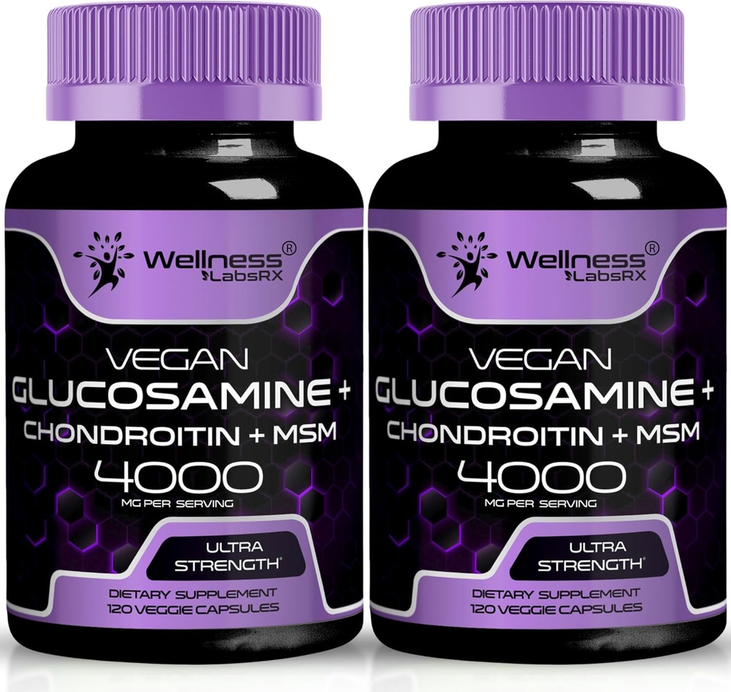 WELLNESS LABSRX Glucosamine Chondroitin MSM - 4000mg - 240mg