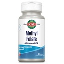 KAL Metyl Folat 400 mcg DFE, 5-MTHF Active Form Vitamin B9, Folsyre Supplement, hjertehelse, prenatal, Mood og hjerne støtte, rask oppløsning ActivTab, 60-dagers garanti, 90 serveringer, 90 tabletter