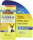 Naturlaget SAM-e Komplett 400 mg. Tablett (hjelper støtte sunn Mood & Joint Comfort) verdi Størrelse 60 ct