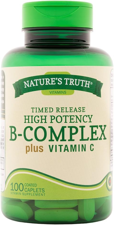Naturens sannhet B-Complex Plus vitamin C-tid frigitt, 100 greve (pakke med 3)