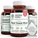 Naturlig Nutra Red Yeast Rice Extract, Cardiovaskulær støtte, hjelper forbedre immuniteten, bidrar til å opprettholde kroppsfett og flytende flyt, forbedre digestion, Glutenfri kosttilskudd, 600 mg, 60 kapsler (2 pakke)