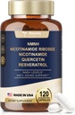 NMNH (Dihydronotinamid Mononucleotid), Premium NMN Alternativt Supplement med Flash-fri Niacinamid (Vitamin B3), Quercetin og Trans-Resveratrol, 120 Kapsler