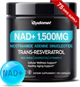NAD + med trans-Resveratrol, rødvin, Quercetin og vitamin C - støtter Cellular velvære og sunn aldring-150 kapsler-laget i USA