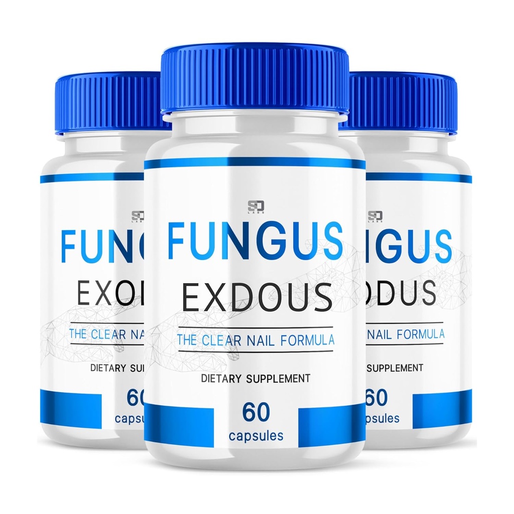 (Pack of 3) Fungus-Exdeous - piller støtter sterke sunne naturlige negler - 180 kapsler, hvit