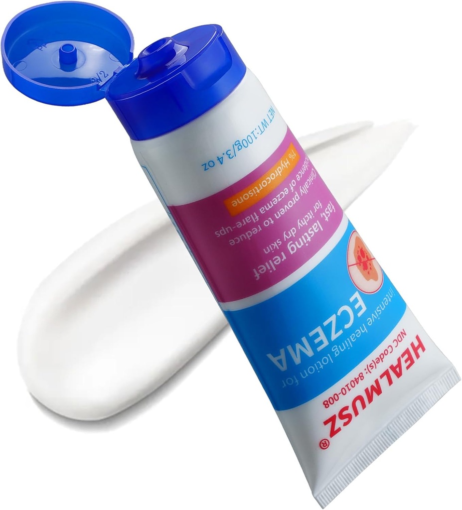 HEALMUSZ Eczema behandlingskrem med 1% Hydrokortison og 0,5% Nifedipin 3,40 Ounce Eczema terapi. Oppgradering, eksklusivt salg