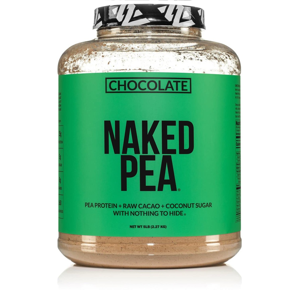 NAKAD Ernæring Sjokolade Pea Protein Isolate - 5Lb Bulk, NSF-sertifisert, Plant Basert, Vegetarisk og vegansk protein. Lett å Digest, Ikke-GMO, Glutenfri, Laktosefri, Soja Gratis