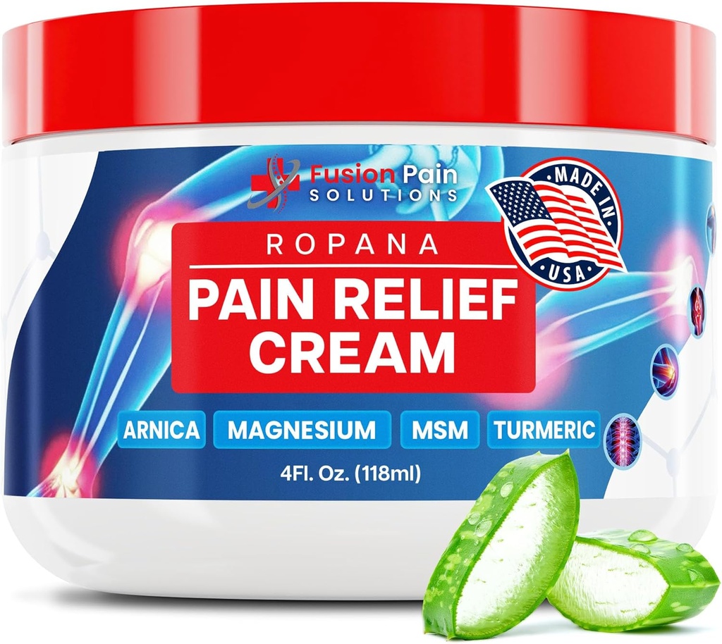Smerte lindring krem med Arnica, Magnesium, MSM & Turmeric (4 FL Oz) - Naturlig beroligende relief krem for ledder og sore muskler - ikke gråaktig smerte relief