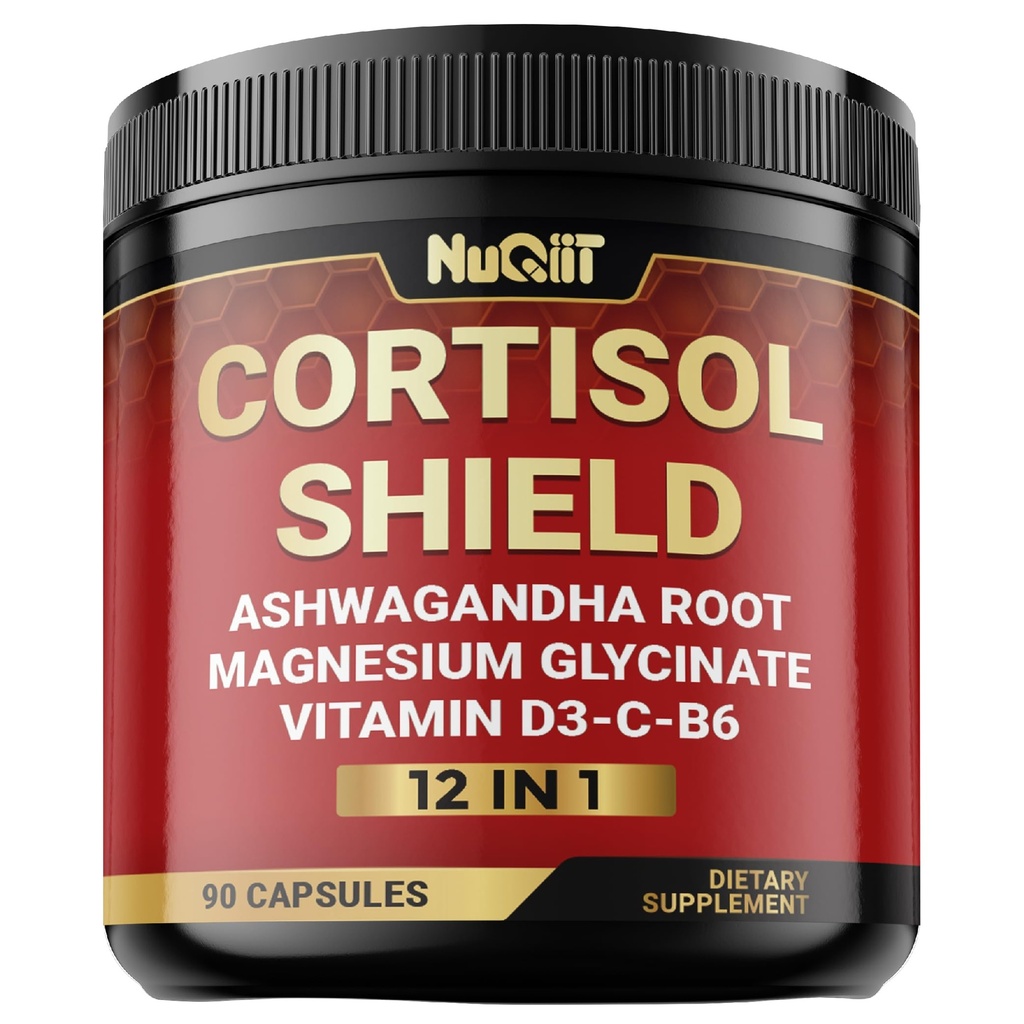 12in1 Cortisol Shield - Ashwagandha og magnesium og 10 Mer - 90 kapsler