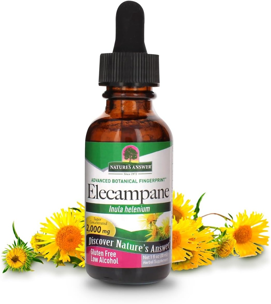 Naturens svar Elecampane Root med økologisk alkohol, 1-Fluid Ounce